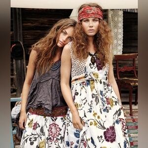 SOLD Ewa I Walla Colorful Maximalist Lagenlook Dress Cotton Floral Sz S-L